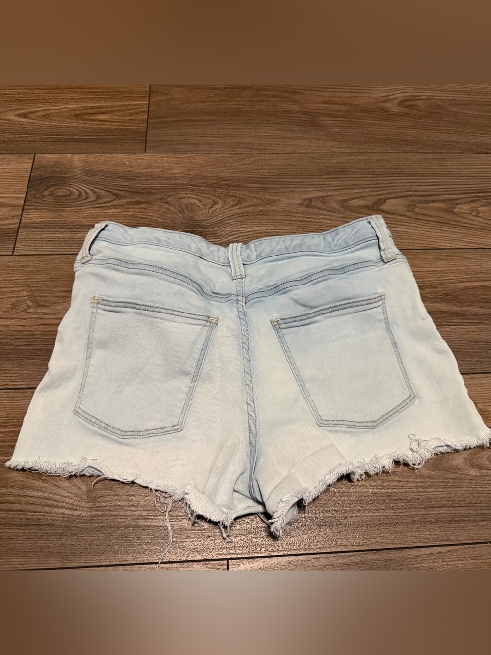 2 pairs: Light Blue and Dark Blue Distressed Denim Women's Shorts - Picture 2 of 7